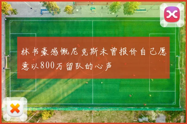 林书豪感慨尼克斯未曾报价自己愿意以800万留队的心声